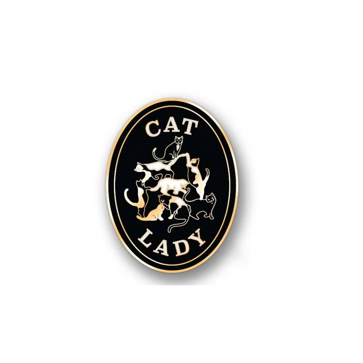 Cat Lady Enamel Pin.