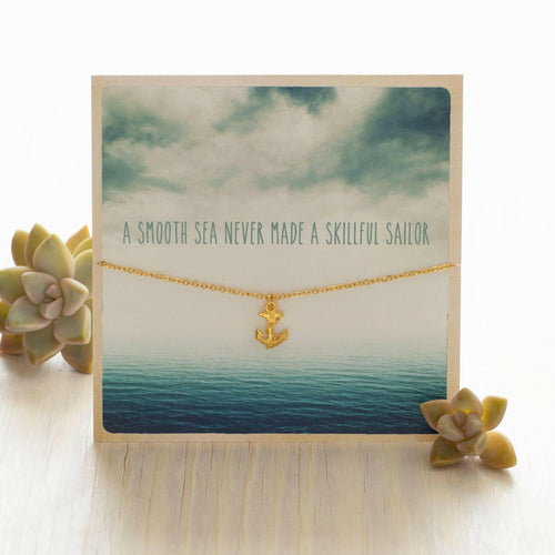 Carded Gift Necklace - Anchor.