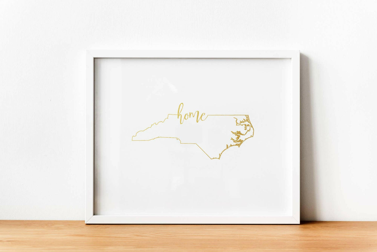 North Carolina 'home' gold foil prints.