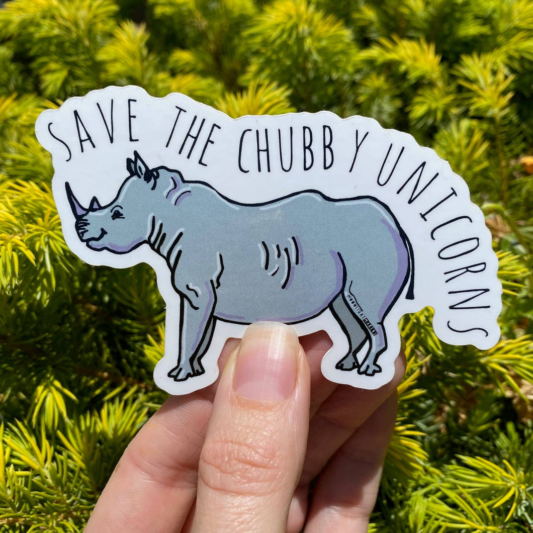 Save The Chubby Unicorns - Die Cut Stickers
