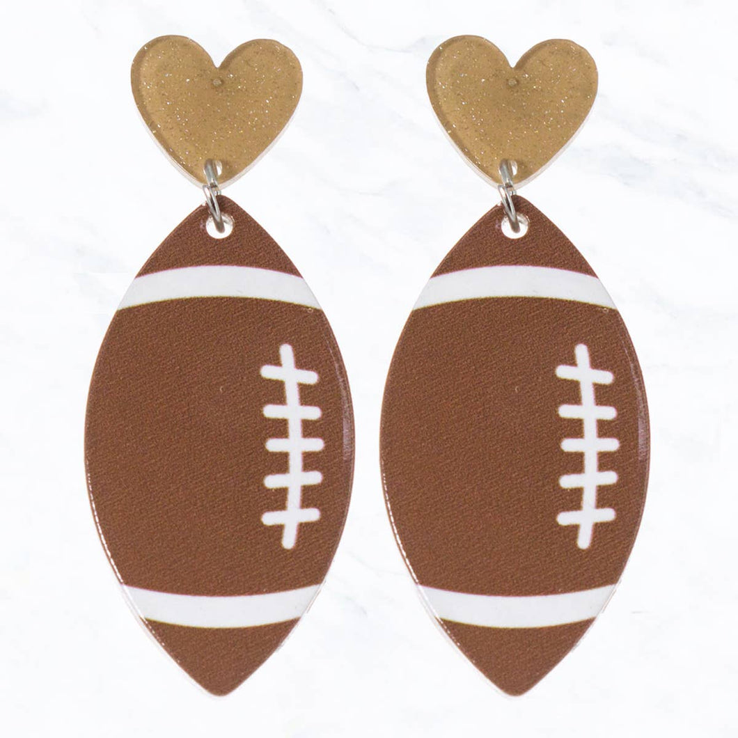 Sport Theme Drop Earrings (Football)