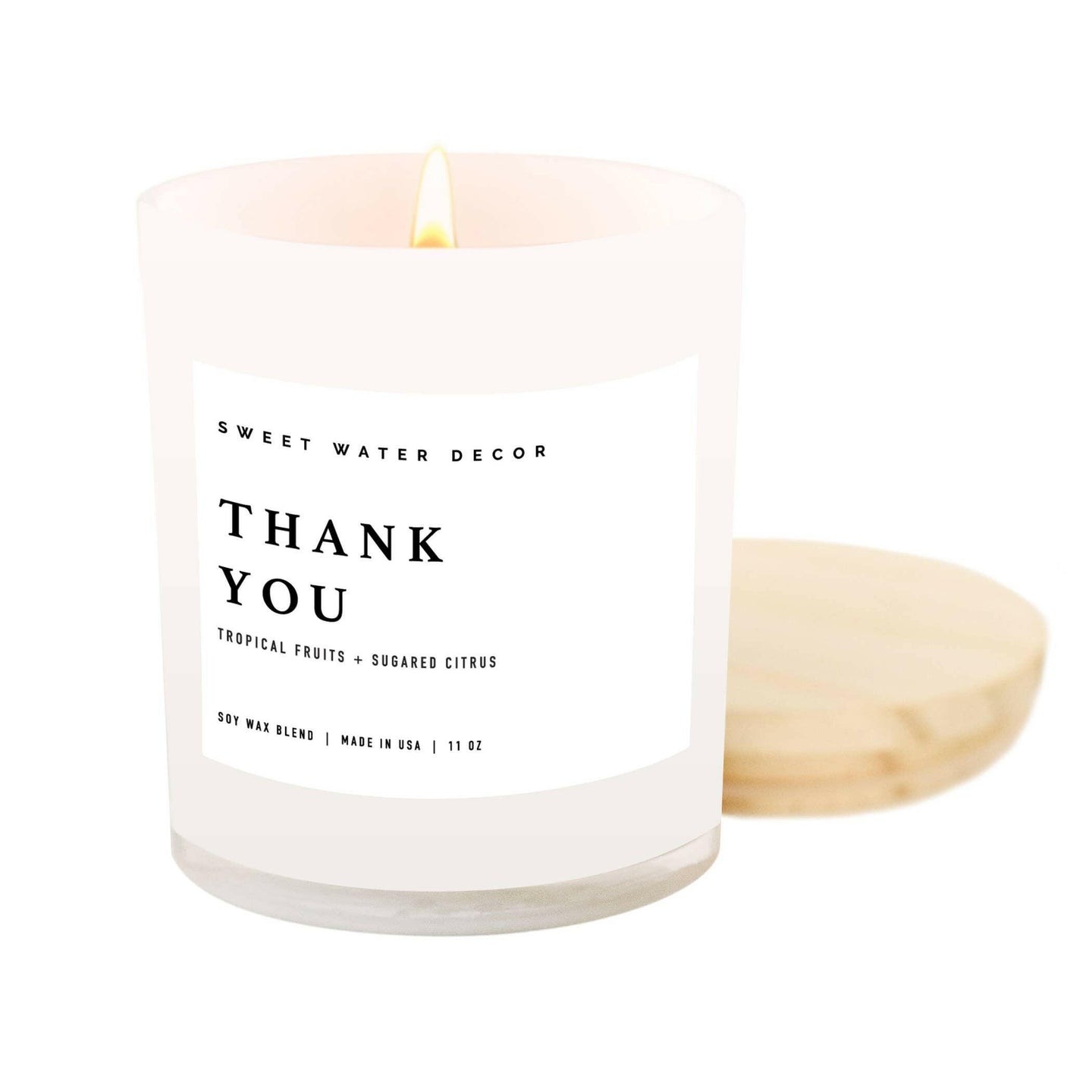 Thank You Soy Candle | White Jar Candle.