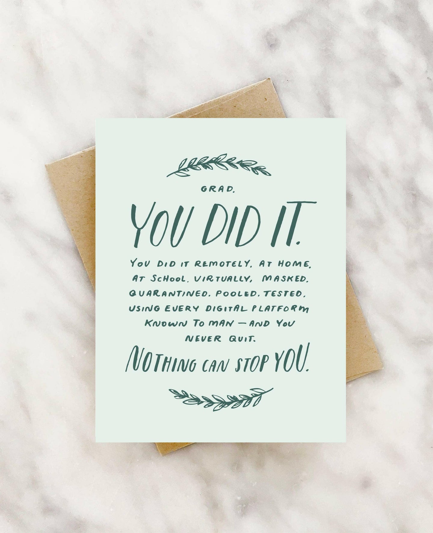 you did it. graduation card.