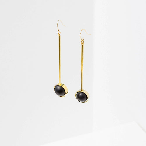 Aberrant Earrings in Onyx.
