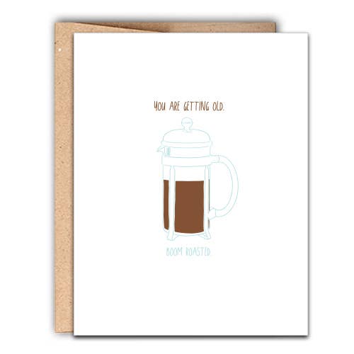Boom Roasted Coffee Lover Birthday Letterpress Card