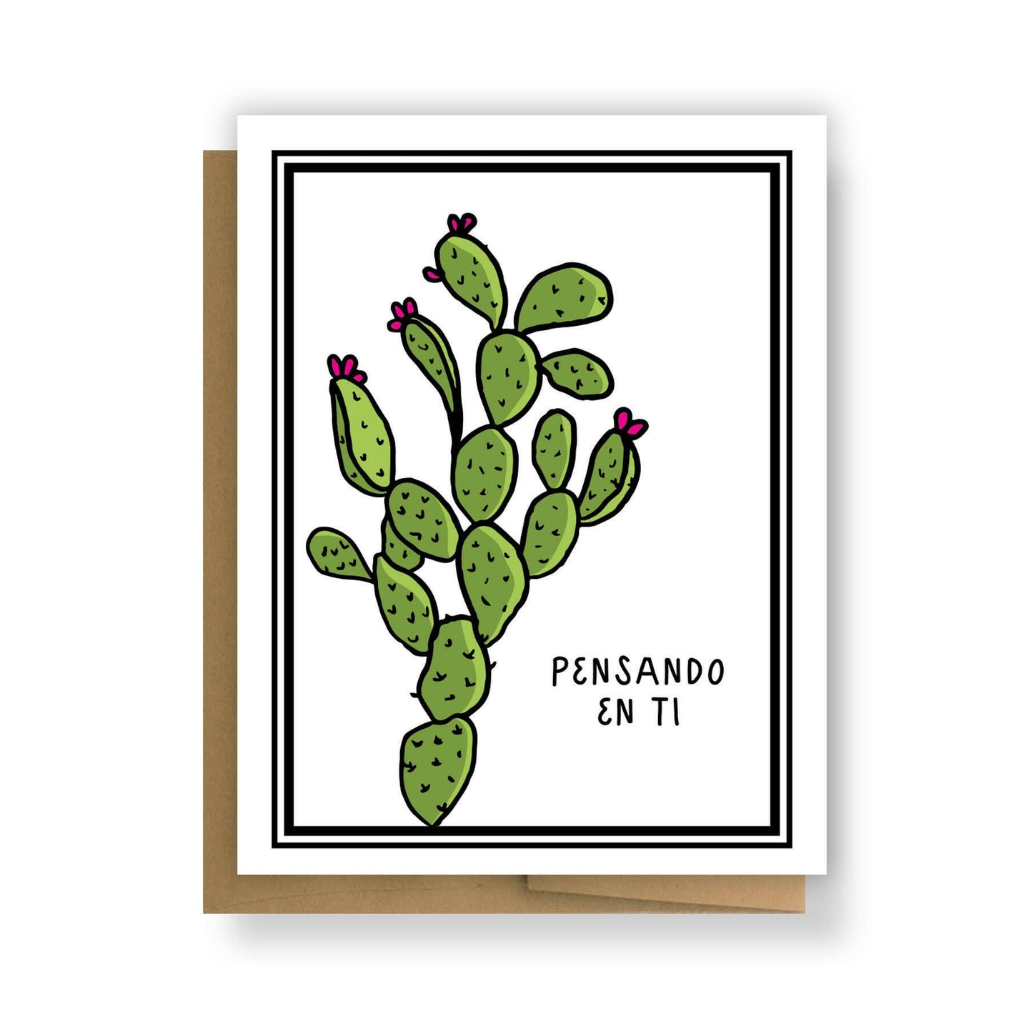 Pensando En Ti Greeting Card.