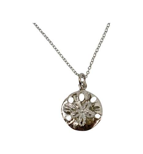 Sand Dollar - Sterling Silver Delicate Necklace.