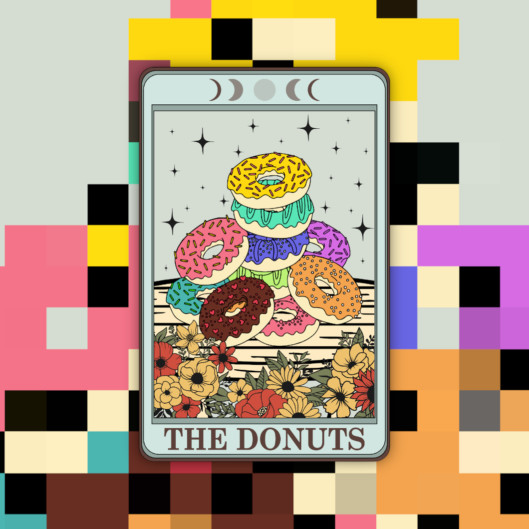 The Donuts Tarot Card Sticker