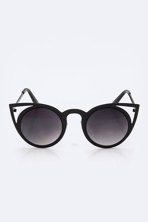 Metal Cat Eye Frame Sunglasses