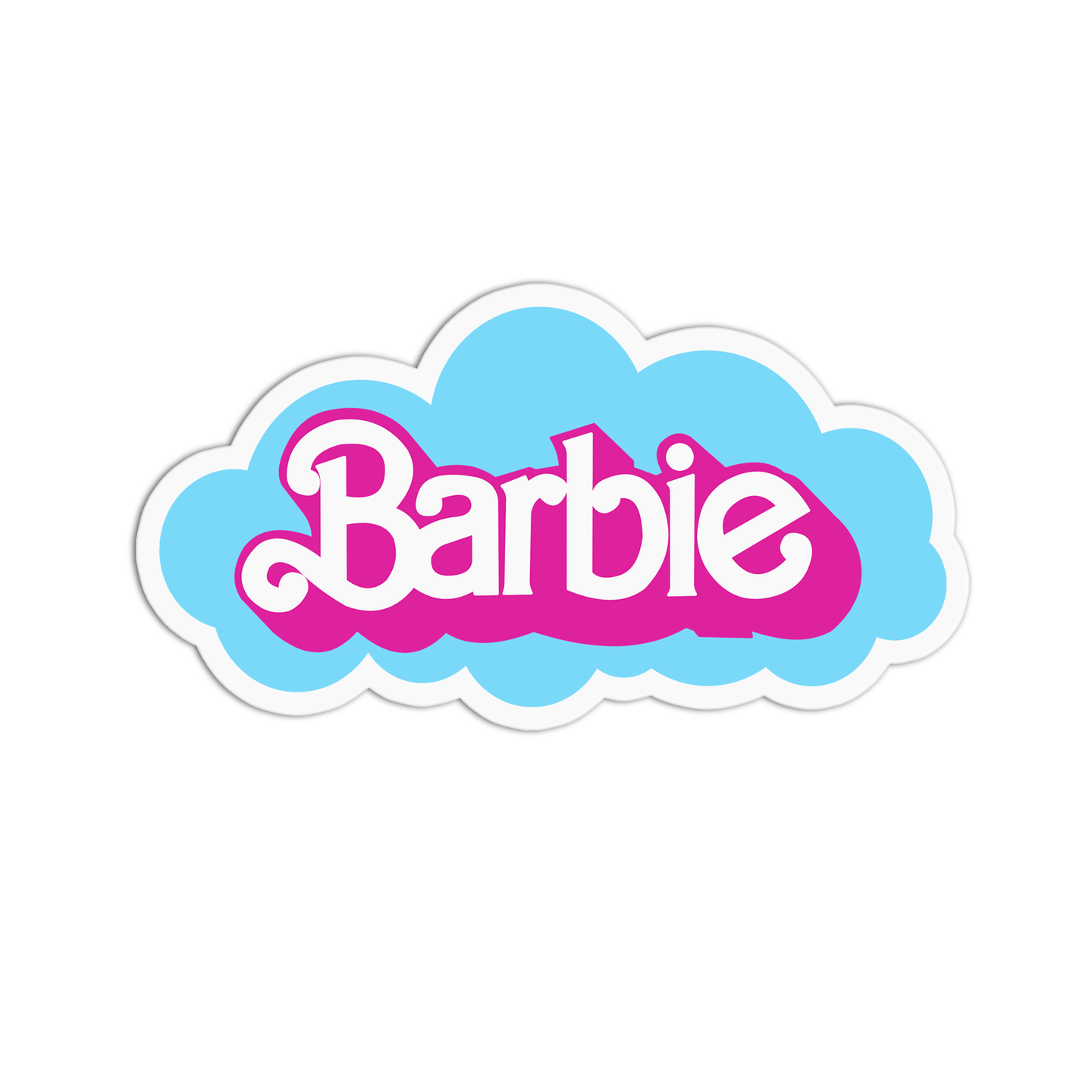 Barbie Vinyl Textured Sticker.