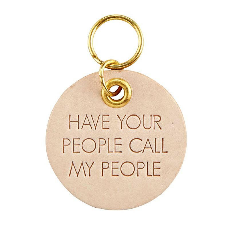 Leather Pet Tag - Call My People.