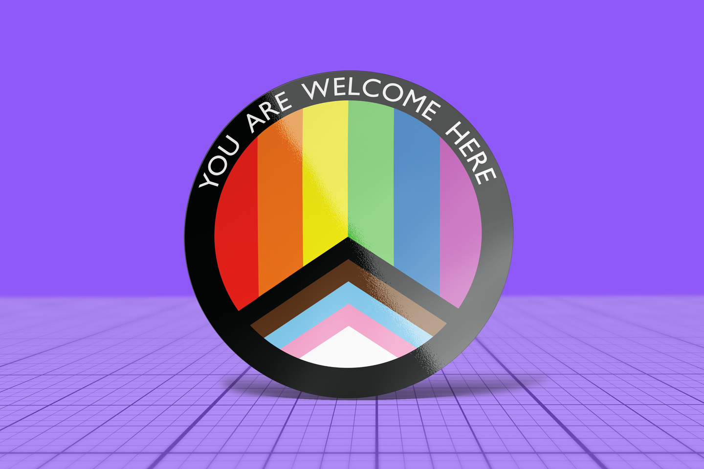 LGBTQ+ Safer Space Window Cling.