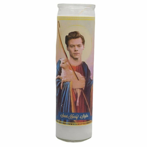 Harry Styles Devotional Prayer Saint Candle (Version 1).