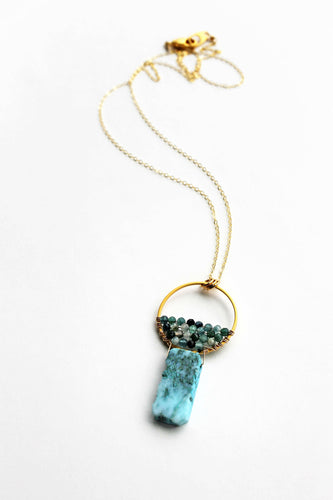 Larimar Circle Necklace.