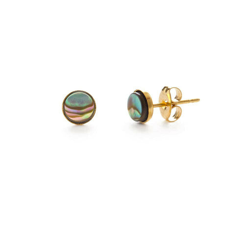 5mm Abalone Stud Earrings.
