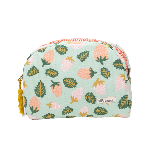 Suzette Small Quilted Scallop Zipper Pouch.