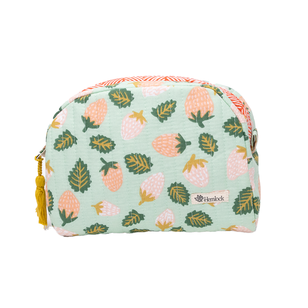 Suzette Small Quilted Scallop Zipper Pouch.