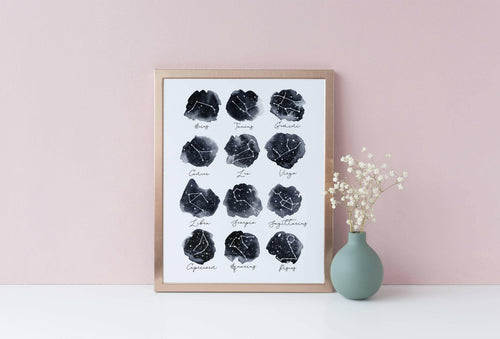 Zodiac Watercolor Print.