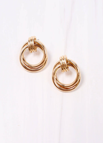 Suffolk Drop Link Earring GOLD.