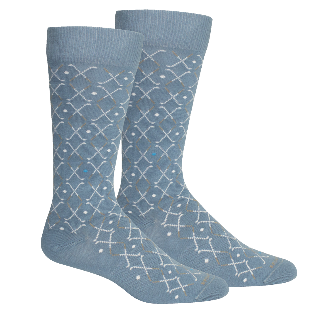 Lattice (Golf) Club Socks: Bluestone.