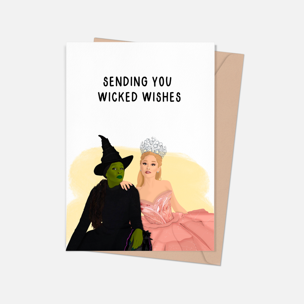 Wicked Wishes Elphaba and Glinda Greeting Card