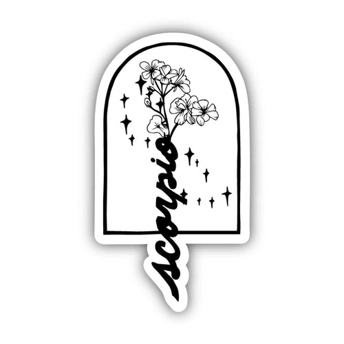 Scorpio Geranium Zodiac Sticker.