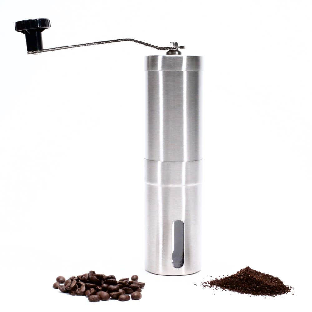 Manual Ceramic Burr Coffee Grinder, Stainless Steel