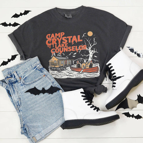 Camp Crystal Lake Graphic Shirt, Halloween T-Shirt, Funny.