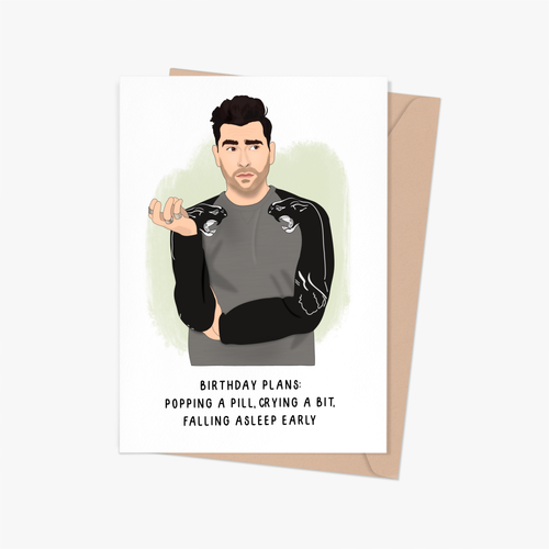 David Rose Schitt's Creek Birthday Card.