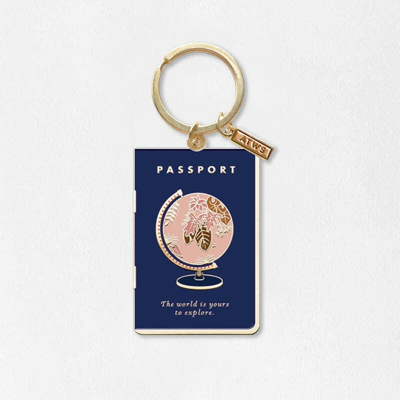 Blue passport Keychain.