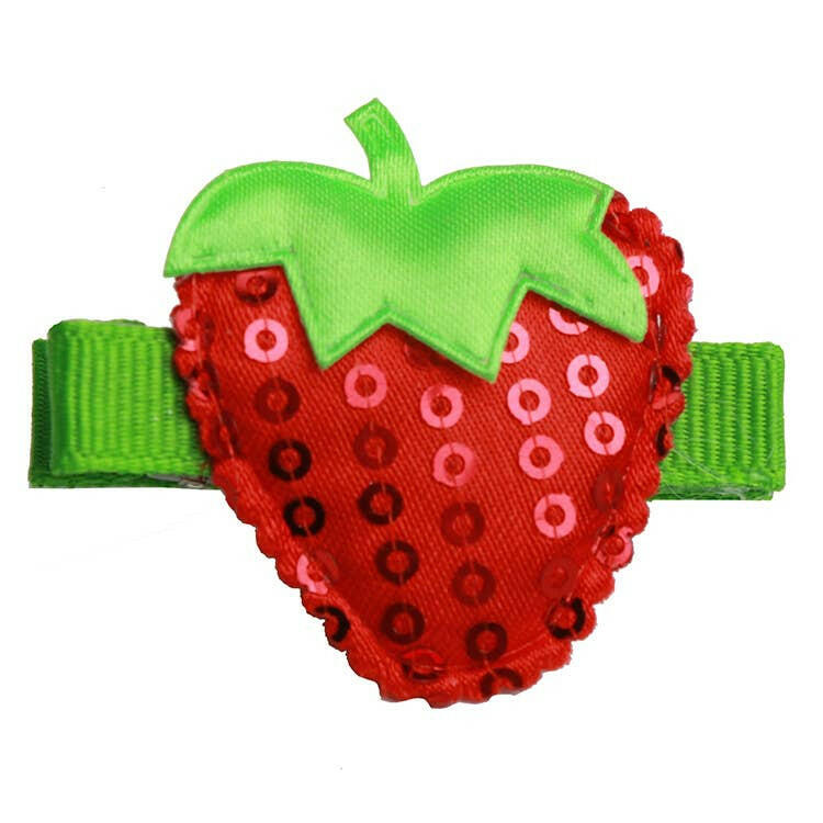 Sequin Strawberry Clip.