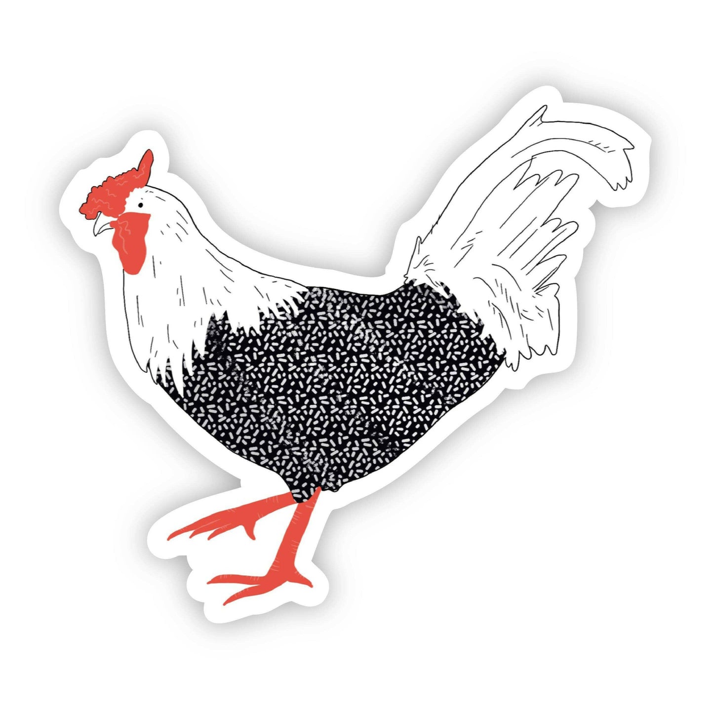 Red Rooster Sticker.