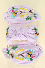 Load image into Gallery viewer, Butterfly Garden Beaded Top Knotted Headband.
