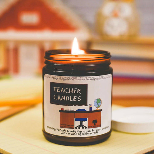 Mini Teacher Candles - 25 Hour Burn Time Soy Wax Candles.