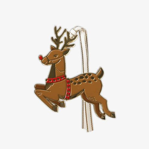 Santa's Deer Xmas Ornament.