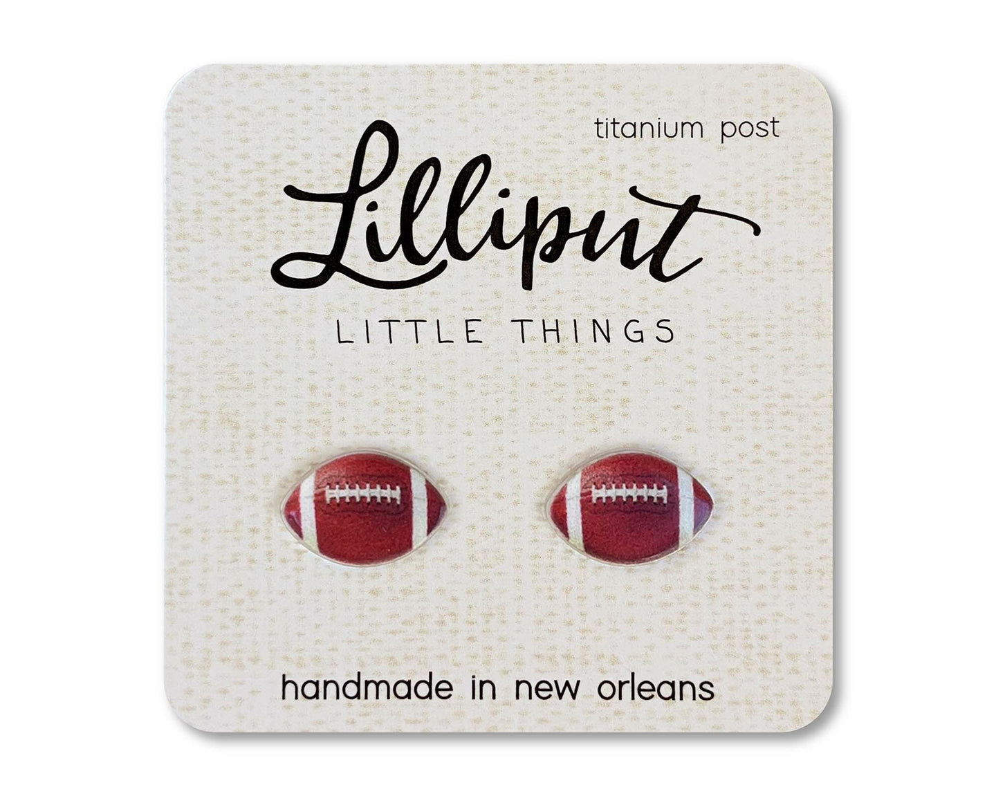 Football Earrings.