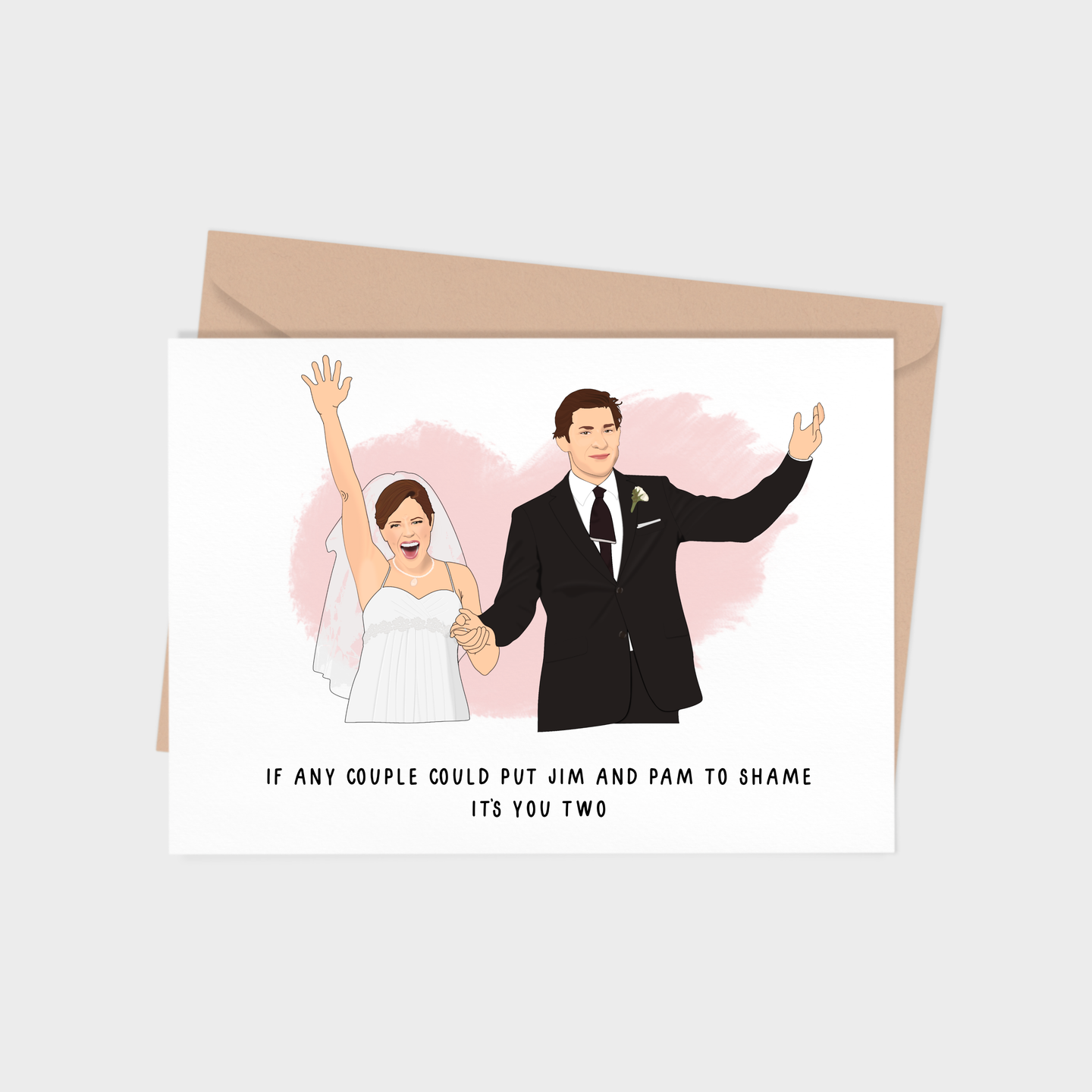 Jim and Pam Wedding Greeting Card.