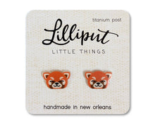 Load image into Gallery viewer, Red Panda / Firefox Earrings
