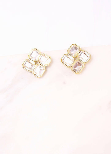 Langford Stone Earring CLEAR.