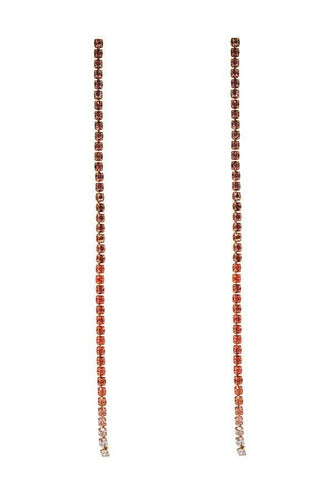 Rhinestone Long Drop Earrings.