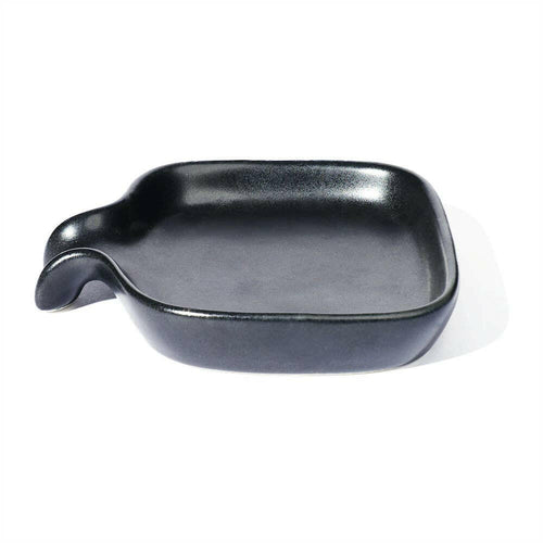 Black Drip Ceramic Dish.