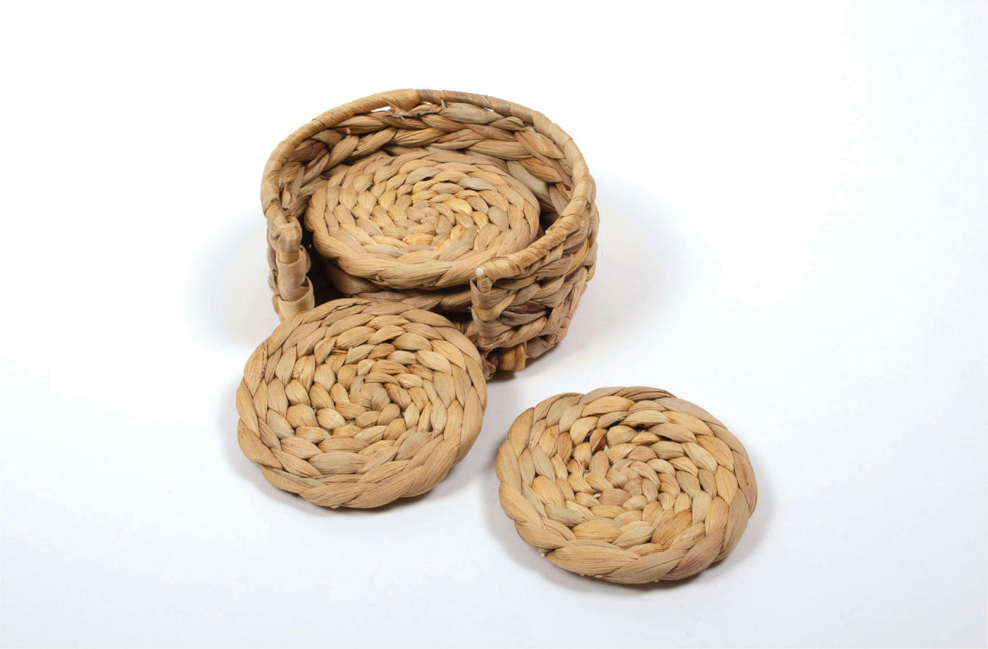 Natural Woven Coaster Set.