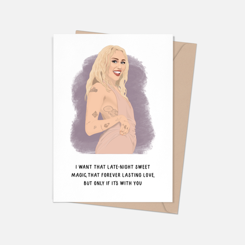 Miley Cyrus Only You Love Greeting Card.