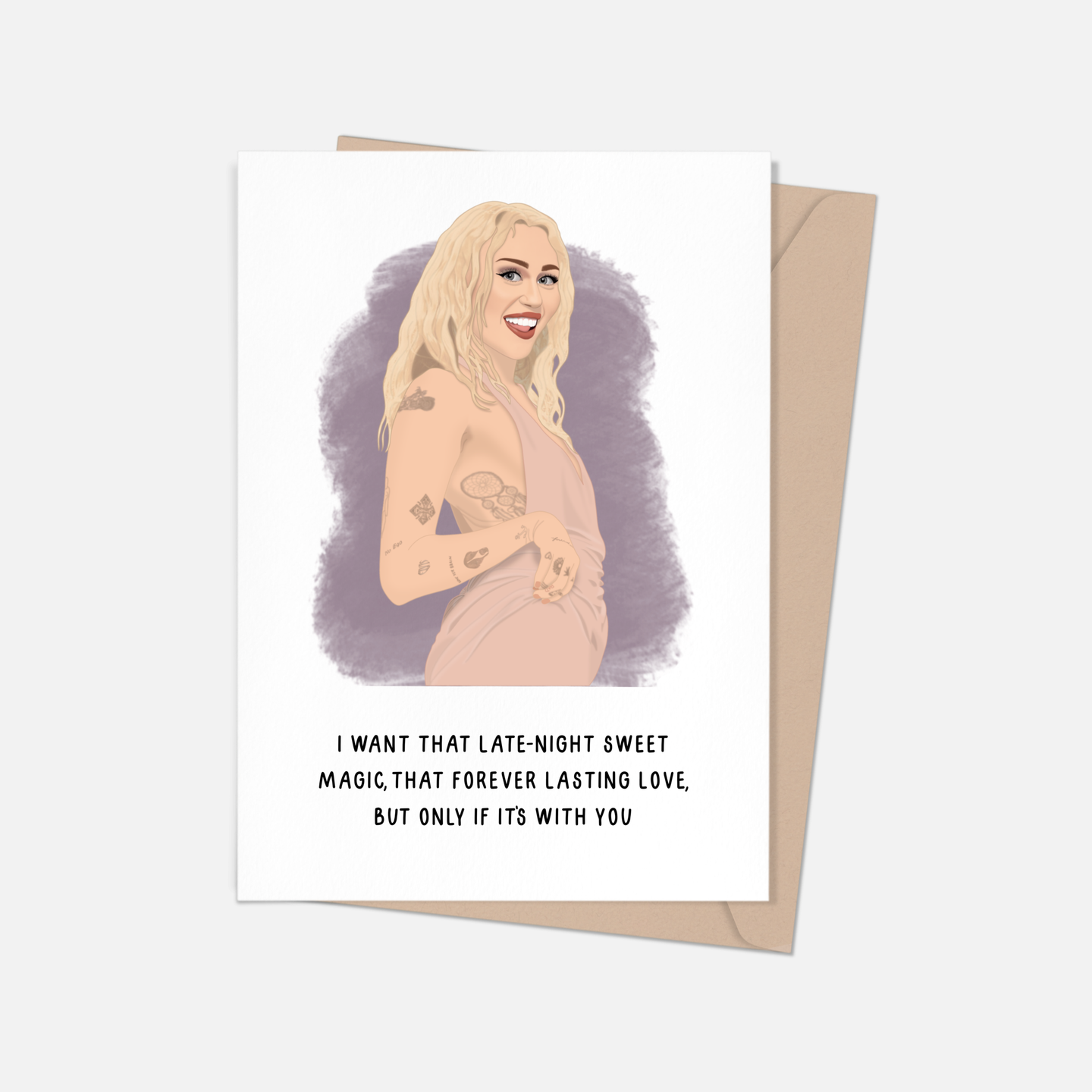 Miley Cyrus Only You Love Greeting Card.