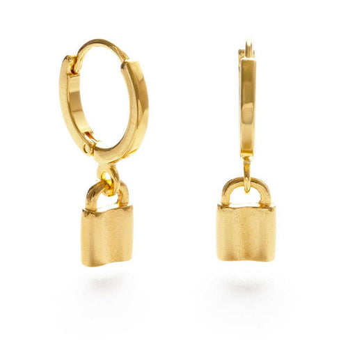 Padlocks on Little Huggie Hoops.