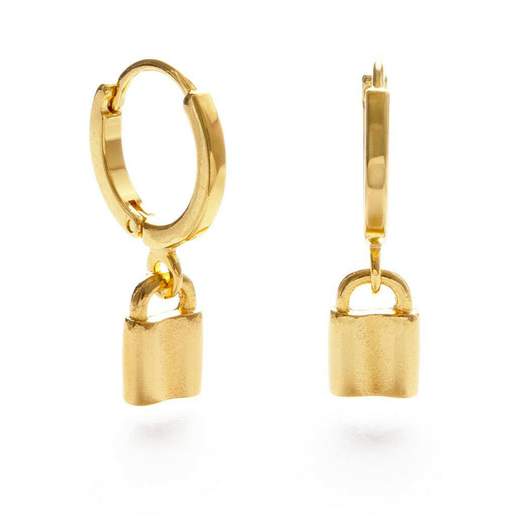 Padlocks on Little Huggie Hoops