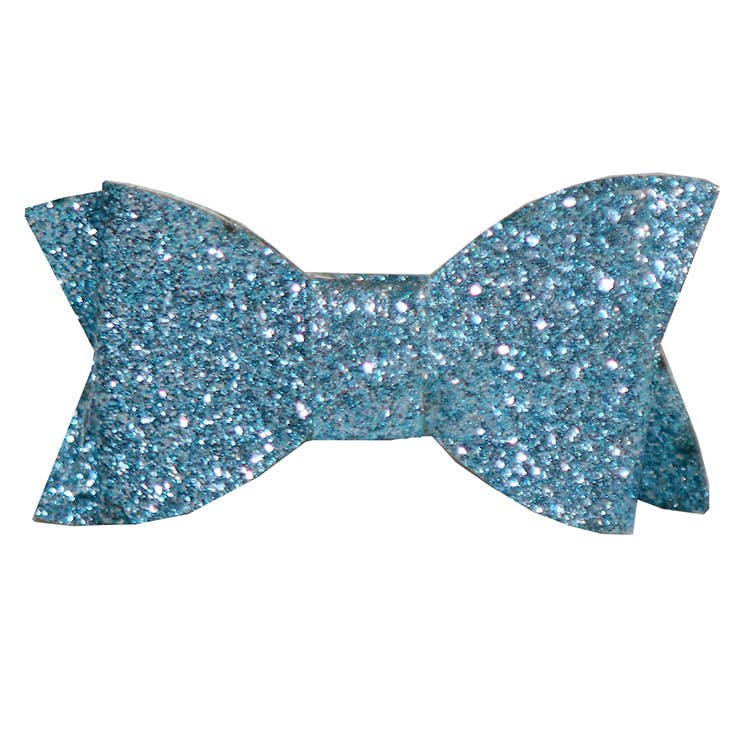 Small Glitter Bow (Light Blue)
