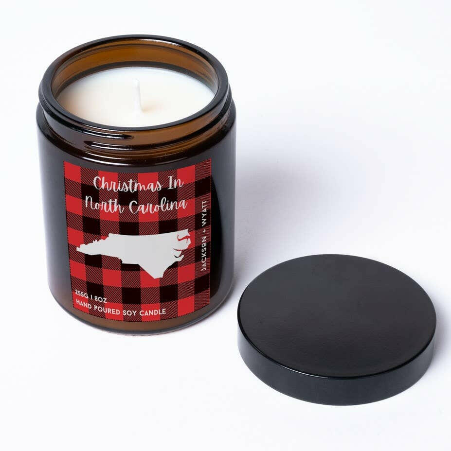 Christmas In North Carolina Hand Poured Soy Candle.