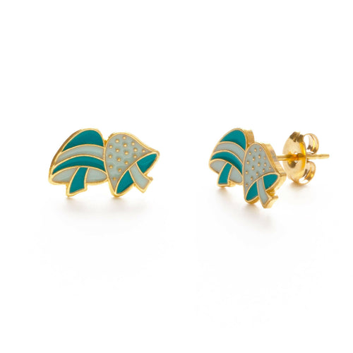 70's Shroom Stud Earrings.