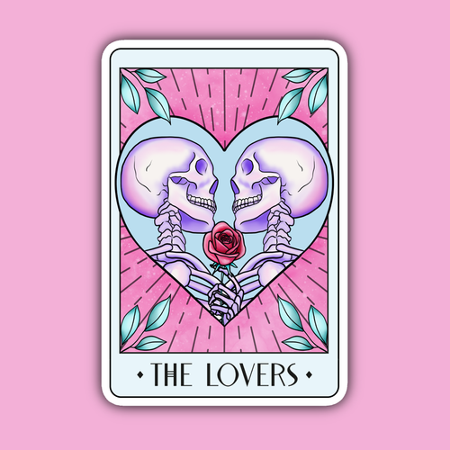 The Lovers Card Sticker.